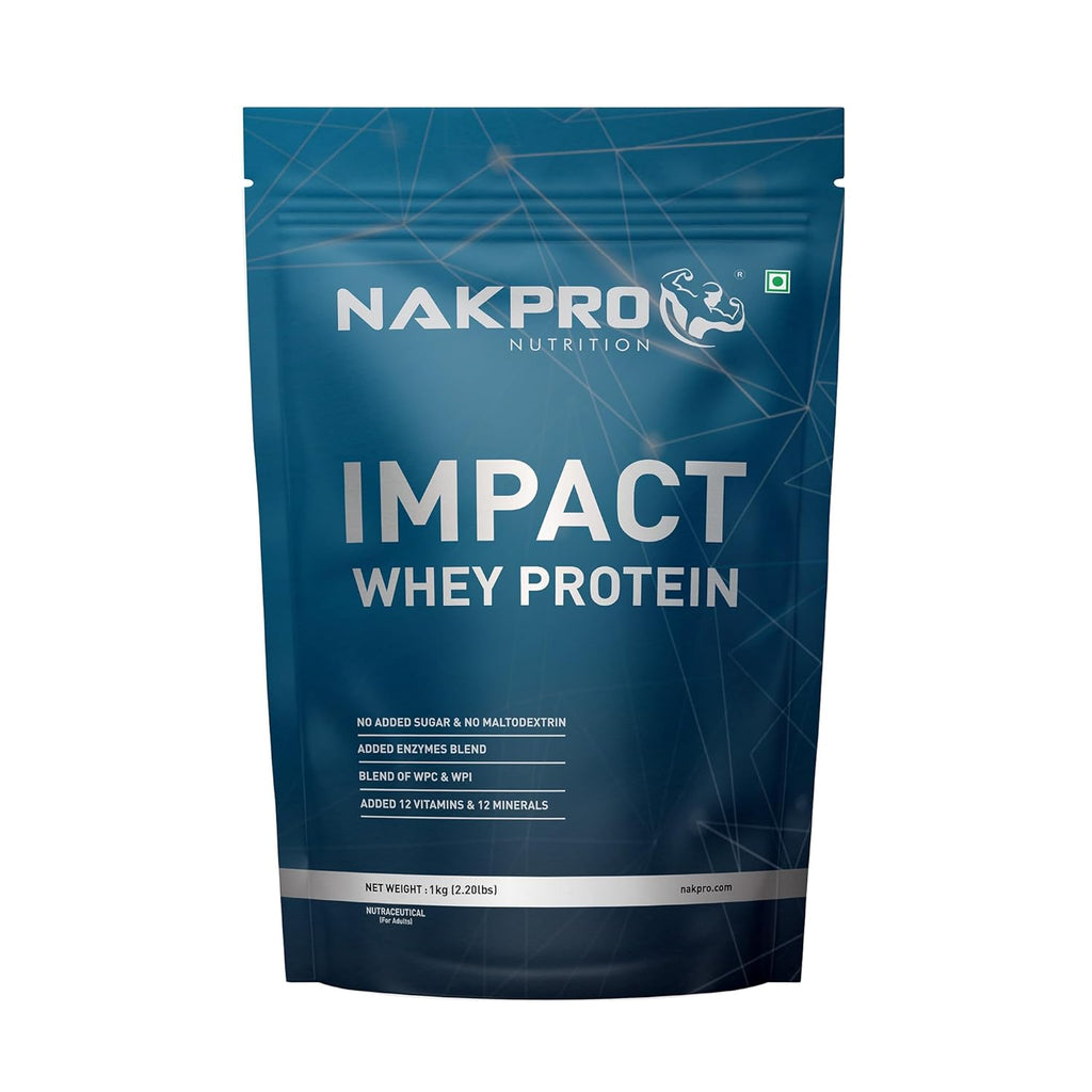 NAKPRO Impact Whey Protein | 1kg | Vanilla | Svesto Verified