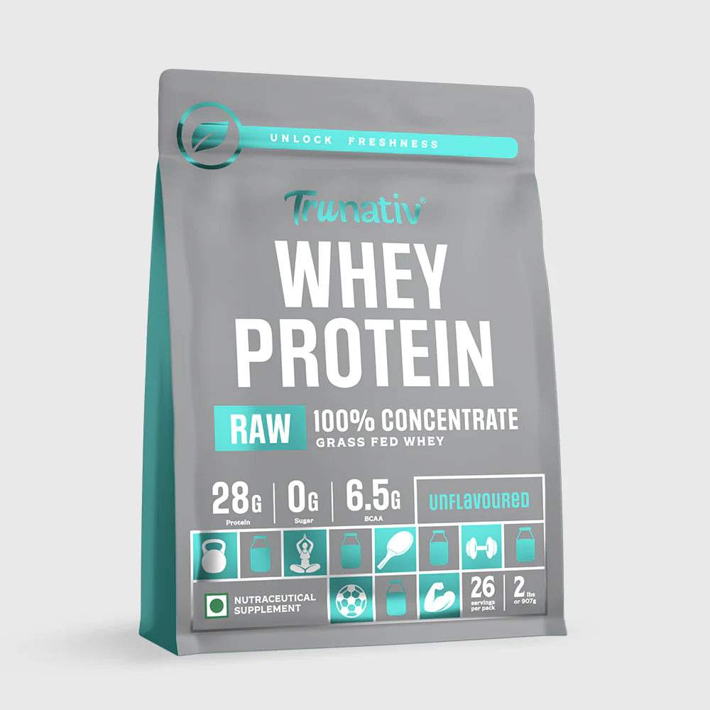 TruNativ Raw 100% Whey Protein Concentrate | 907g (2 lbs) | Unflavoured | Svesto Verified