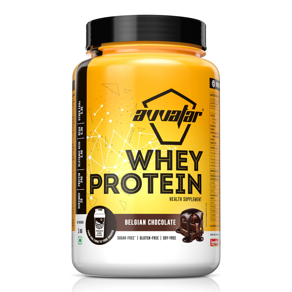 Avvatar Whey Protein | Belgian Chocolate (1 Kg) | Svesto Verified