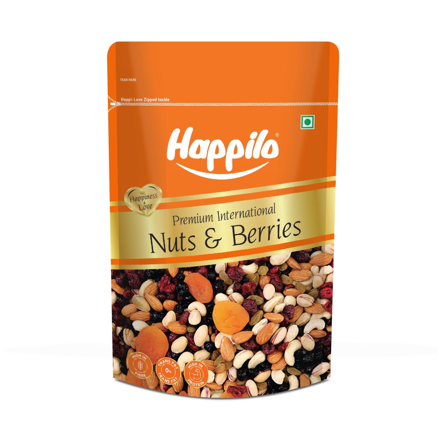 Happilo Premium International Dried Nuts and Berries, 200g & Natural Premium Californian Inshell Dried Walnuts, 200g | Svesto Verified