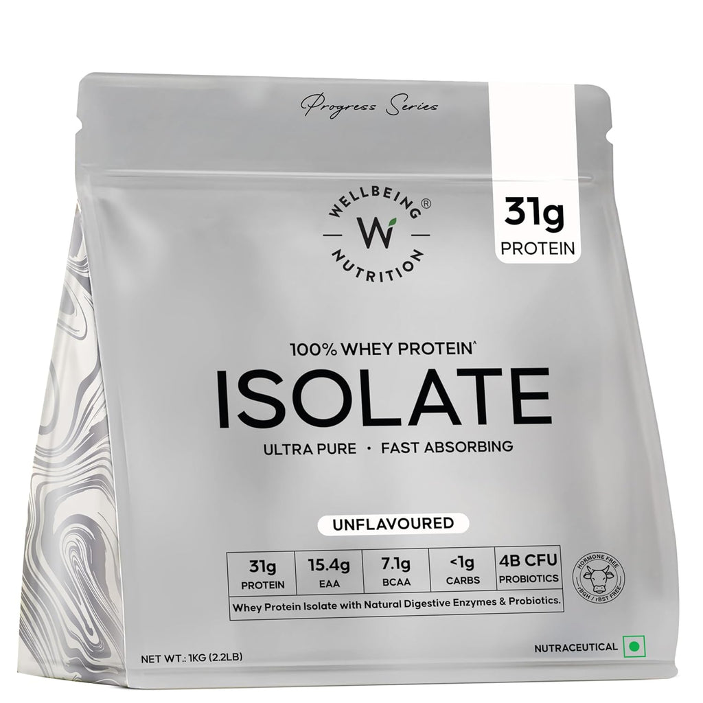Wellbeing Nutrition Clean Whey Protein Isolate | Unflavoured (1kg) | Svesto Verified