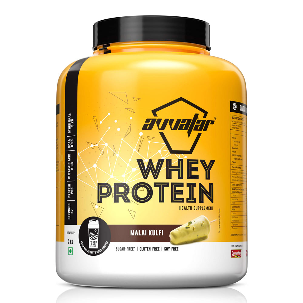 Avvatar Whey Protein | Malai Kulfi (2kg) | Svesto Verified