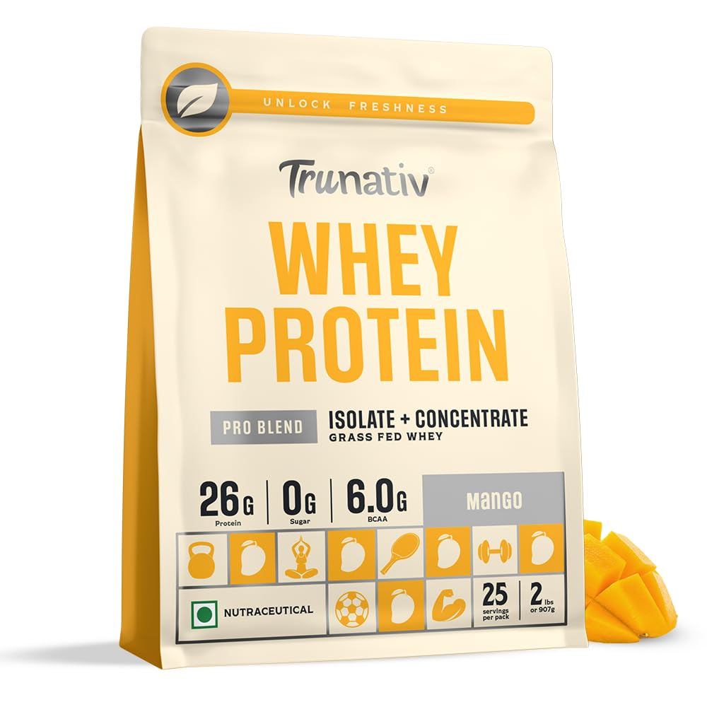 TruNativ Pro Blend Whey Protein | 907g (2 lbs) | Mango | Svesto Verified