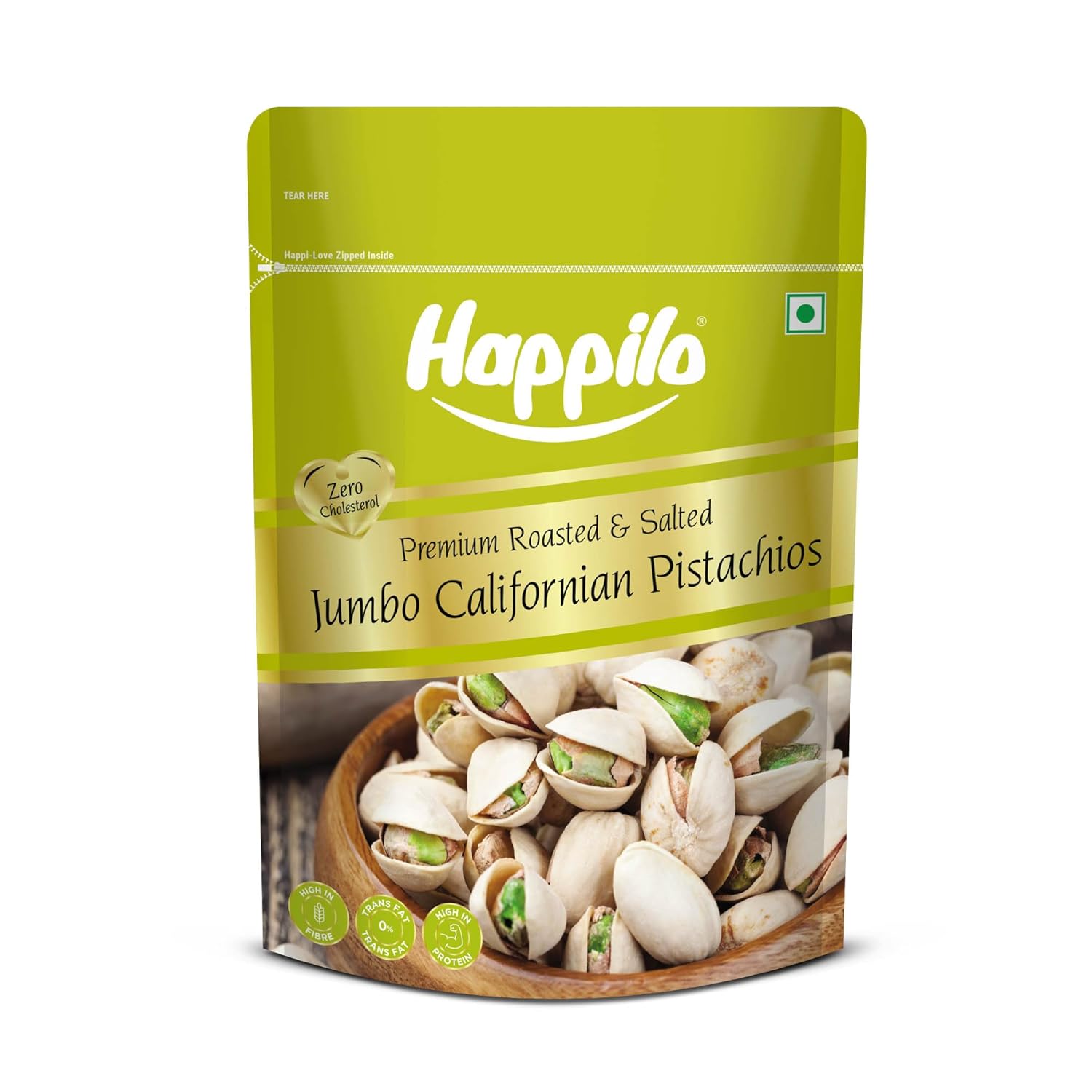 Happilo Premium Californian Roasted & Salted Pistachios 500g | Pista Dry Fruit | Rich In Protein, Phosphorus | Dietary Fibre, Premium Nuts & Dry Fruits | Shelled Nuts, Crunchy | Delicious Healthy Snack | Svesto Verified