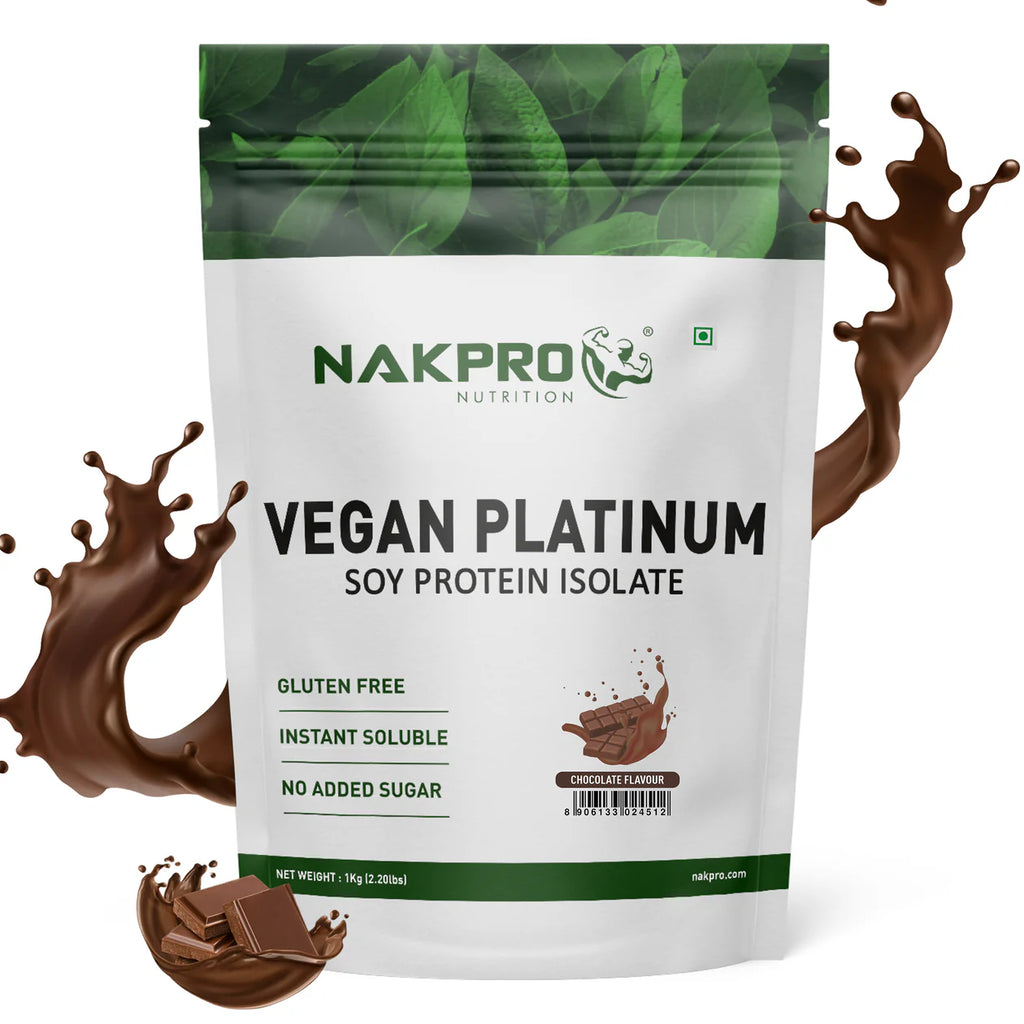 Nakpro Vegan Platinum Soy Protein Isolate | Chocolate (1 Kg) | Svesto Verified