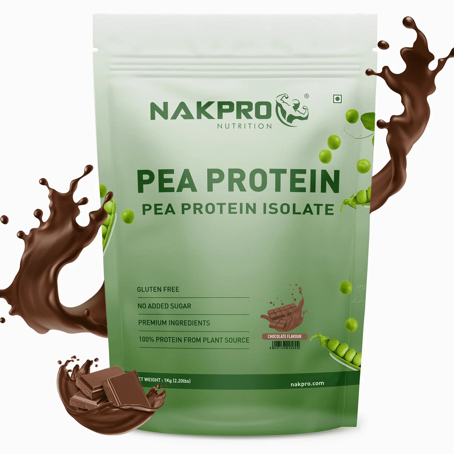 Nakpro Pea Protein Isolate | Chocolate (1kg) | Svesto Verified