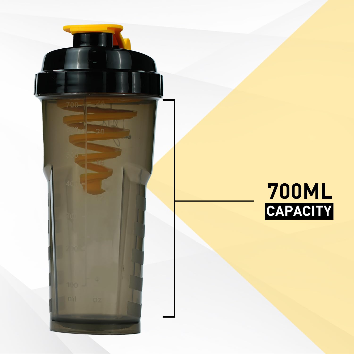 MuscleBlaze Cyclone Blender Shaker | Black (700ml) | Svesto Verified