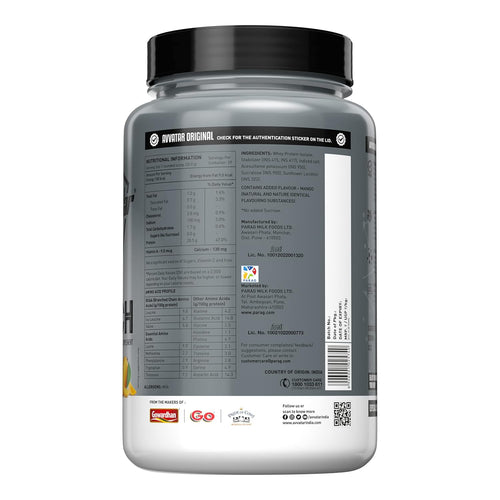 Avvatar ISORICH Whey Protein Isolate - 1kg (2.2 lb) | Mango Rush | Svesto Verified