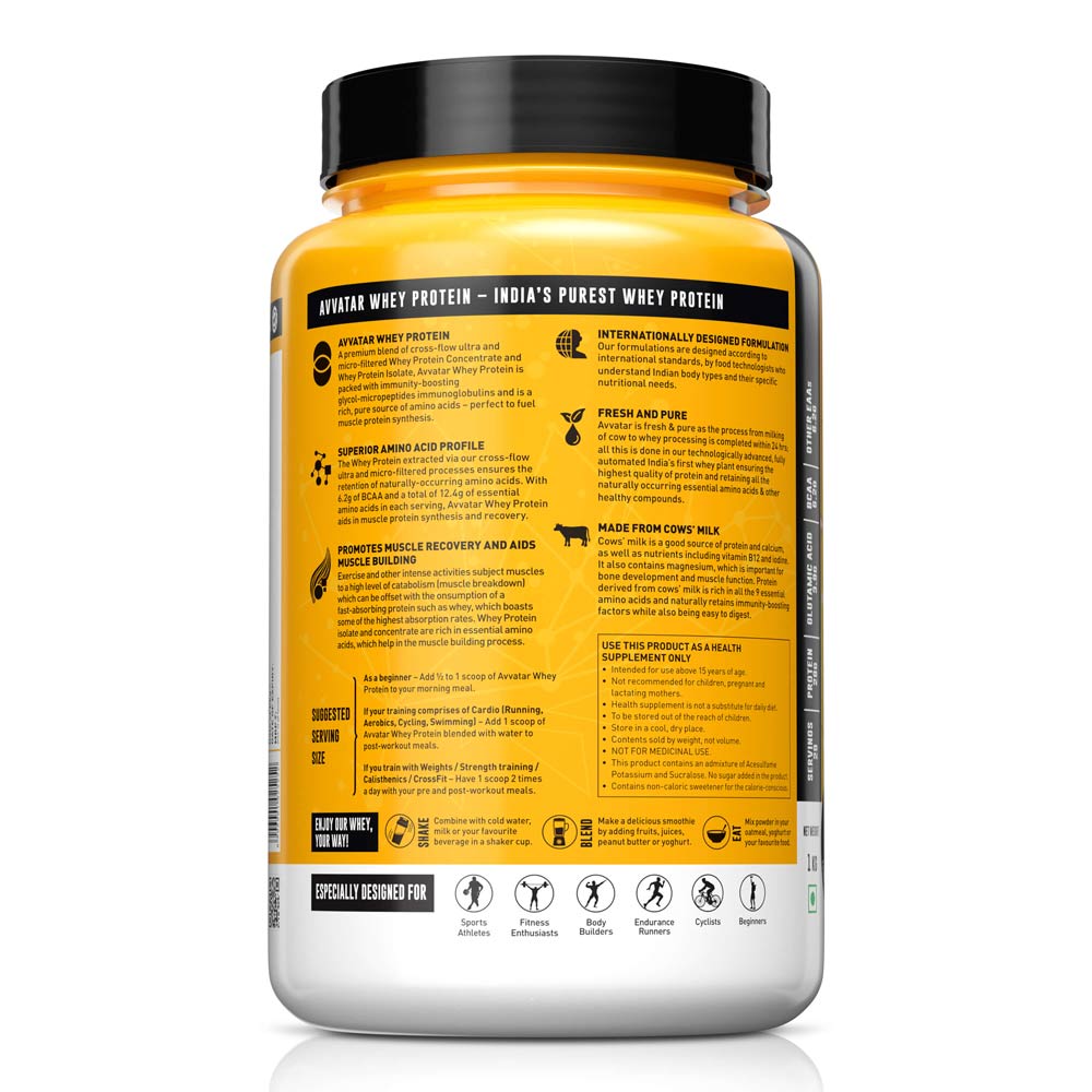 Avvatar Whey Protein | Malai Kulfi (1 Kg) | Svesto Verified