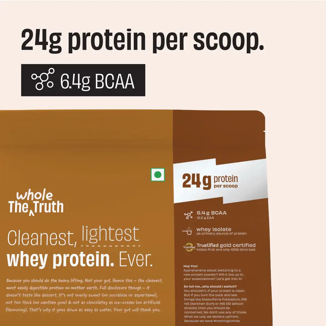 The Whole Truth Whey Protein | Cold Coffee (1kg) | Svesto Verified