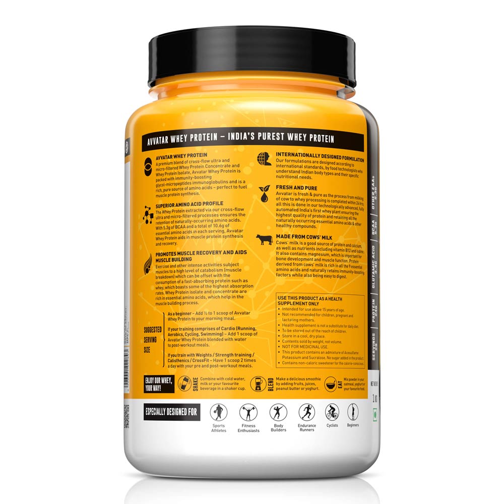 Avvatar Whey Protein | Belgian Chocolate (1 Kg) | Svesto Verified