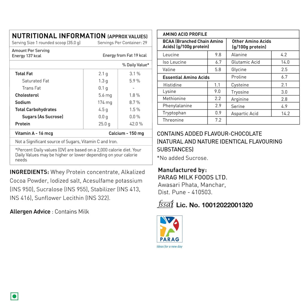 Avvatar 100% Performance Whey Protein - 1kg (2.2 lb) | Belgian Chocolate | Svesto Verified
