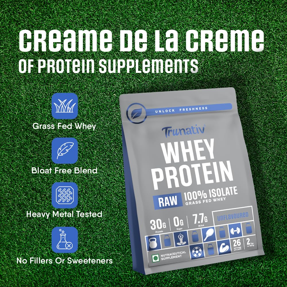 TruNativ Raw 100% Whey Protein Isolate | 907g (2 lbs) | Unflavoured | Svesto Verified