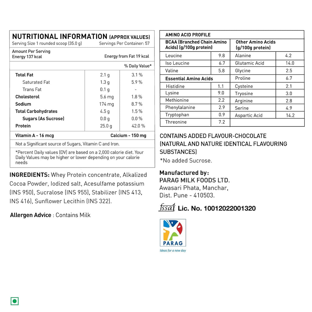 Avvatar 100% Performance Whey Protein - 2kg (4.4 lb) | Belgian Chocolate | Svesto Verified