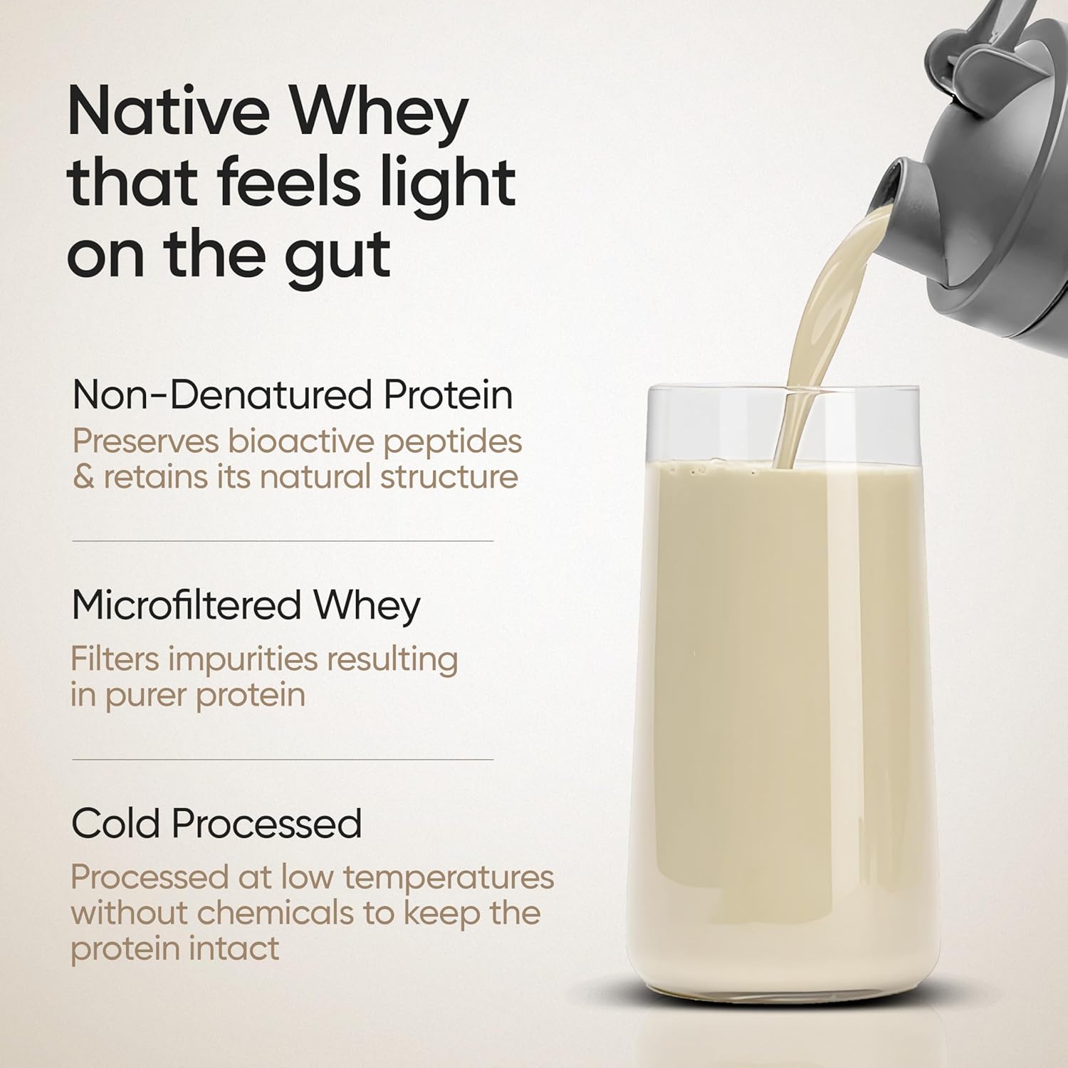 Wellbeing Nutrition Clean Whey Protein Concentrate | Unflavoured (1kg) | Svesto Verified