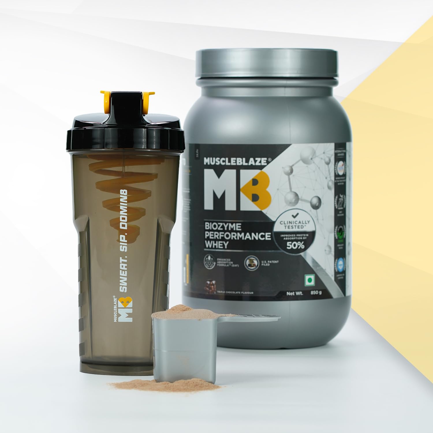 MuscleBlaze Cyclone Blender Shaker | Black (700ml) | Svesto Verified