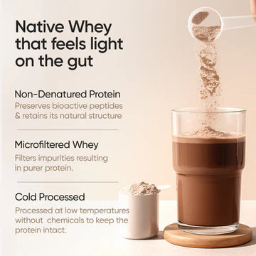 Wellbeing Nutrition Whey Protein Isolate + Concentrate | 1kg | Swiss Chocolate | Svesto Verified