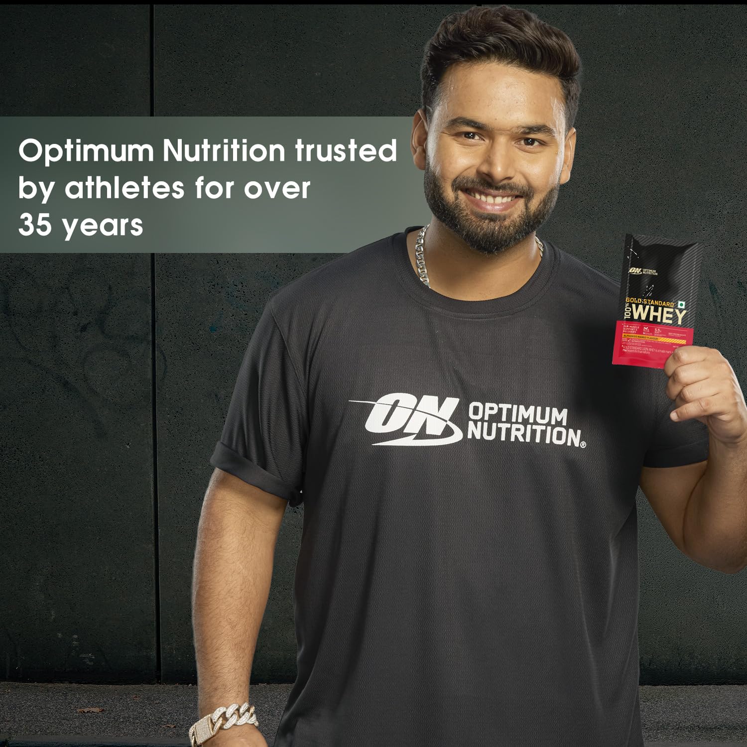 Optimum Nutrition (ON) Gold Standard 100% Whey Protein - 5 Trial Sachets (155g) | Alphonso Mango | Svesto Verified