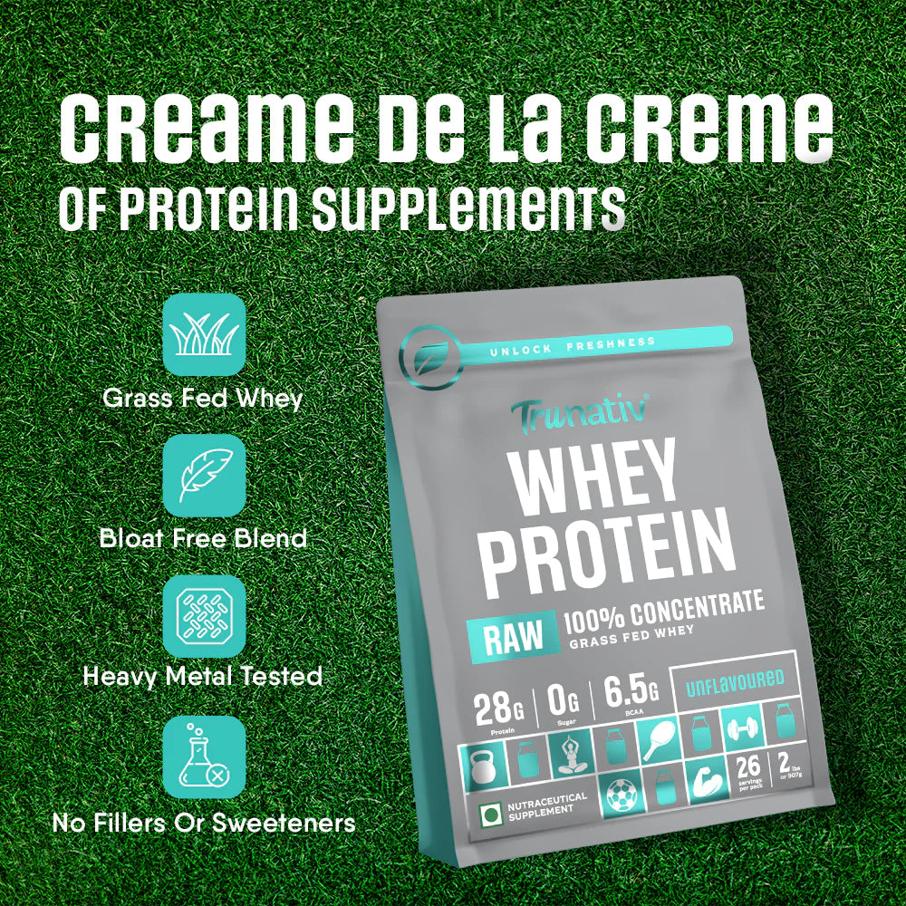 TruNativ Raw 100% Whey Protein Concentrate | 907g (2 lbs) | Unflavoured | Svesto Verified