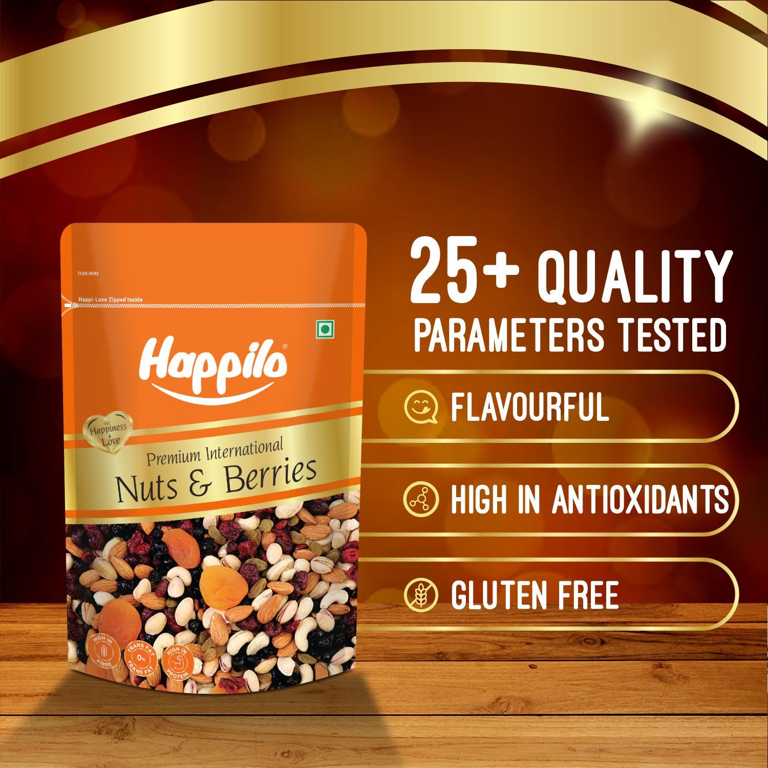 Happilo Premium International Dried Nuts and Berries, 200g & Natural Premium Californian Inshell Dried Walnuts, 200g | Svesto Verified