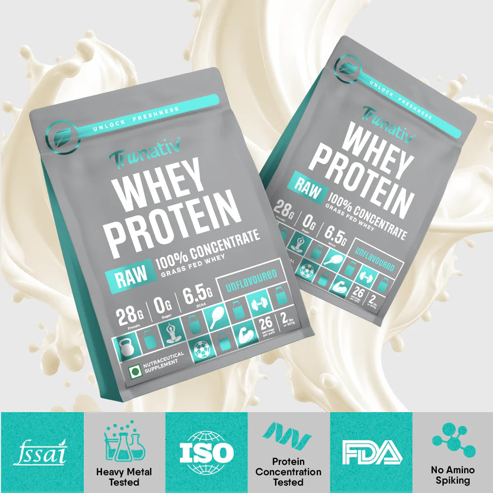 TruNativ Raw 100% Whey Protein Concentrate | 907g (2 lbs) | Unflavoured | Svesto Verified